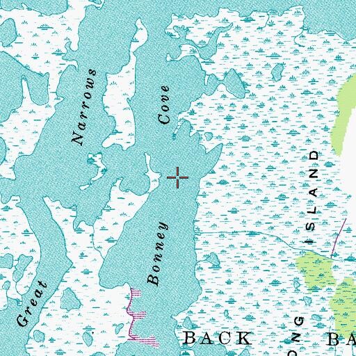 Topographic Map of Bonney Cove, VA