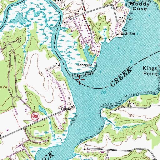 Topographic Map of Brewers Creek, VA