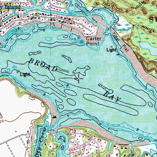Topographic Map of Broad Bay, VA