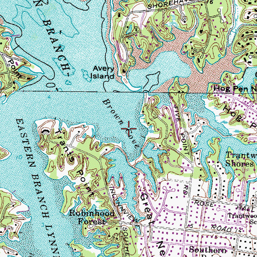 Topographic Map of Brown Cove, VA
