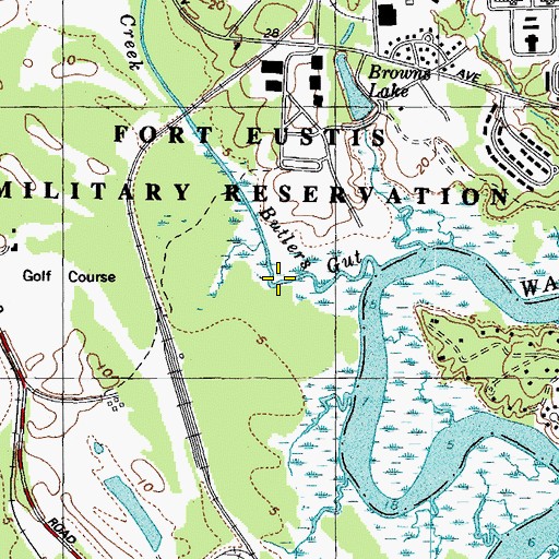 Topographic Map of Butlers Gut, VA