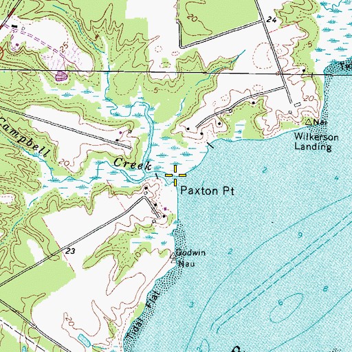 Topographic Map of Campbell Creek, VA