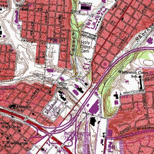 Topographic Map of Cannon Branch, VA