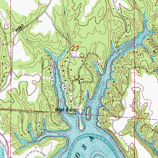 Topographic Map of Beacon Point, AL