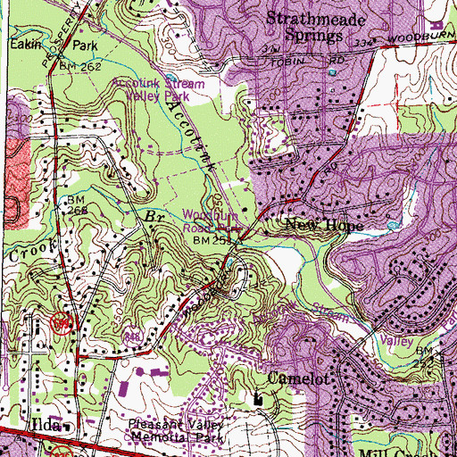 Topographic Map of Crook Branch, VA