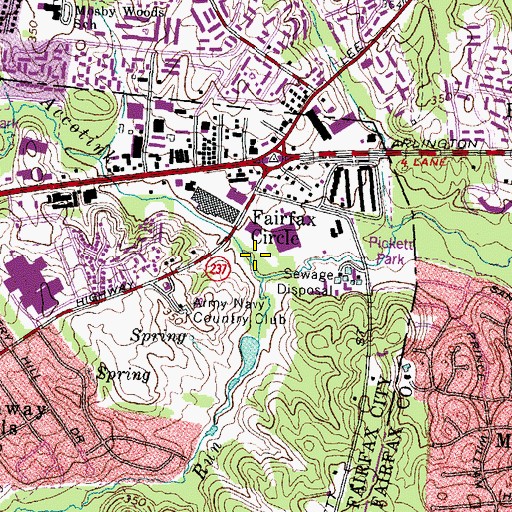 Topographic Map of Daniels Run, VA
