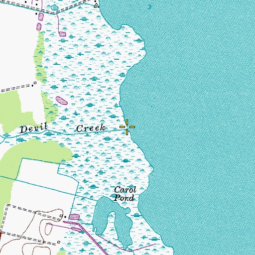 Topographic Map of Devil Creek, VA