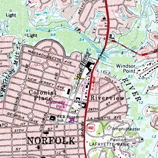 Topographic Map of East Haven, VA