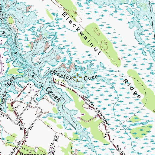 Topographic Map of Easton Cove, VA