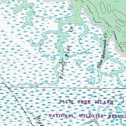 Topographic Map of Fire Pine Creek, VA