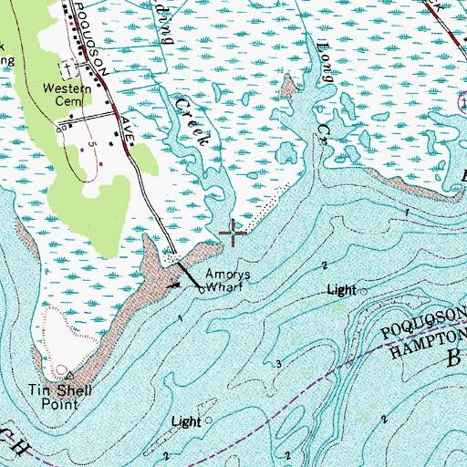 Topographic Map of Fore Landing Creek, VA