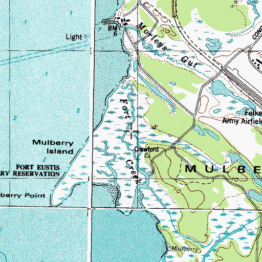 Topographic Map of Fort Creek, VA