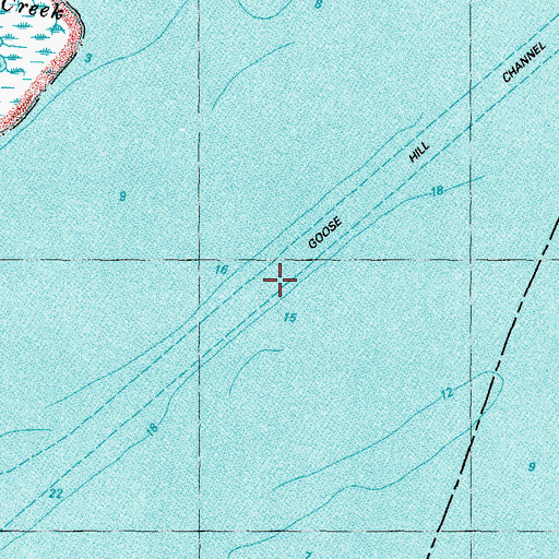 Topographic Map of Goose Hill Channel, VA