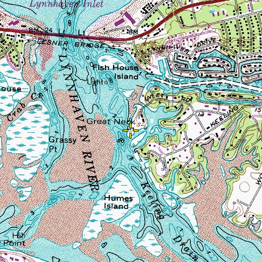 Topographic Map of Great Neck Point, VA
