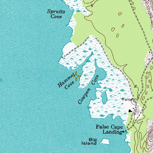 Topographic Map of Hammet Cove, VA