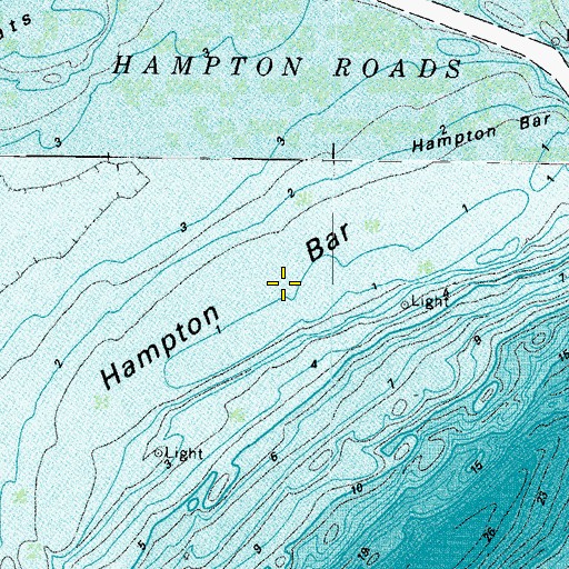 Topographic Map of Hampton Bar, VA