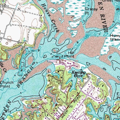 Topographic Map of Hill Point, VA