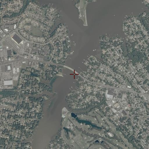 Aerial/Satellite Image of Hodges Ferry Bridge, VA
