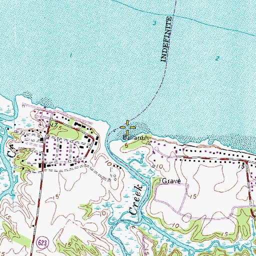 Topographic Map of Hoffler Creek, VA