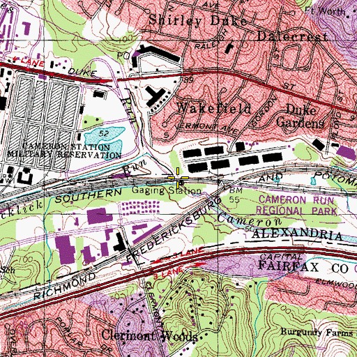Topographic Map of Holmes Run, VA