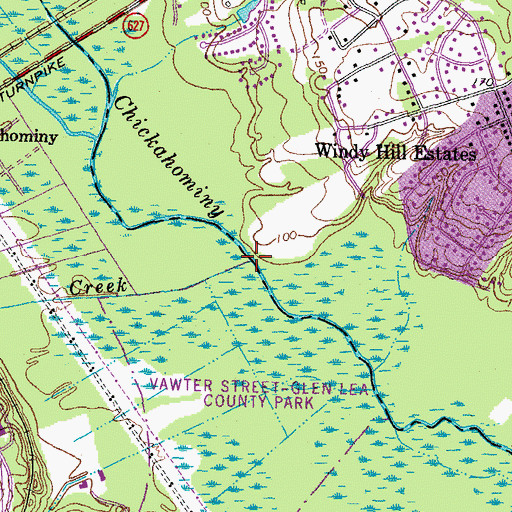 Topographic Map of Horse Creek, VA