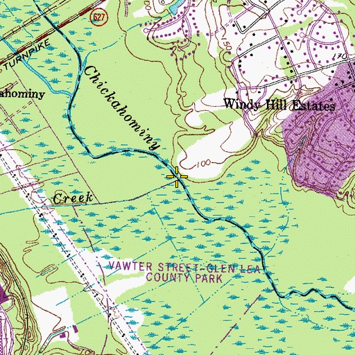 Topographic Map of Horse Creek, VA