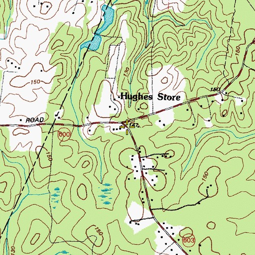 Topographic Map of Hughes Store, VA