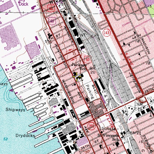 Topographic Map of Jackson Academy, VA