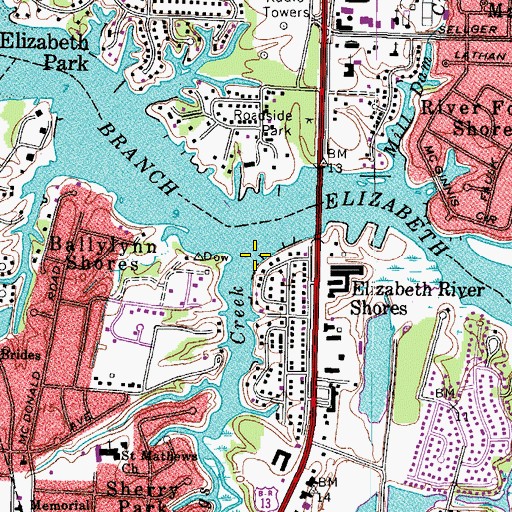 Topographic Map of Kings Creek, VA