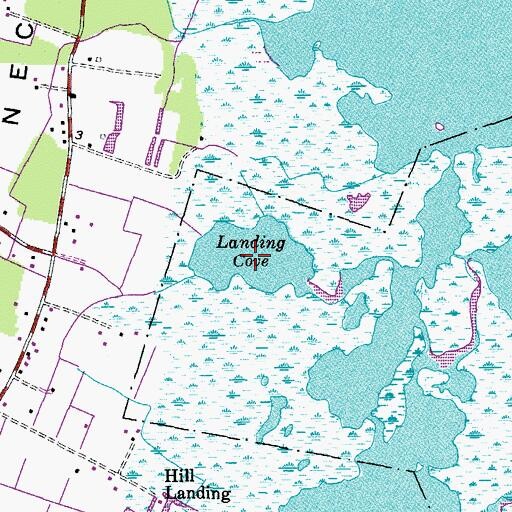 Topographic Map of Landing Cove, VA