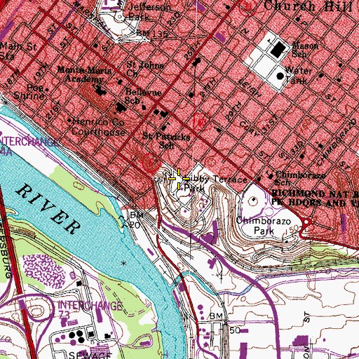 Topographic Map of Libby Terrace Park, VA