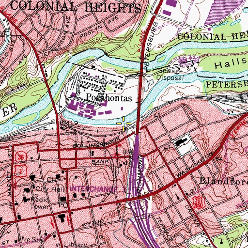 Topographic Map of Lieutenant Run, VA