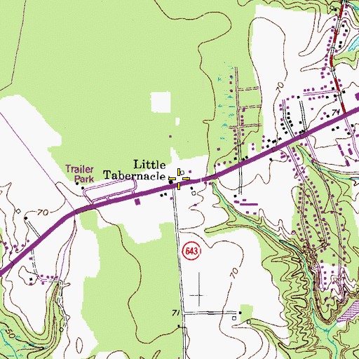 Topographic Map of Little Tabernacle, VA