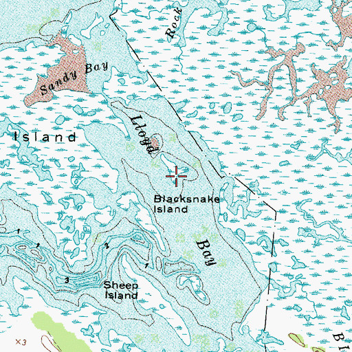 Topographic Map of Lloyd Bay, VA