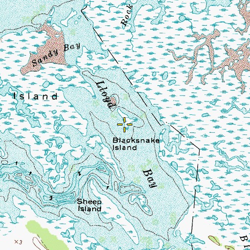 Topographic Map of Lloyd Bay, VA