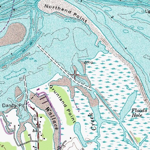 Topographic Map of Long Creek, VA