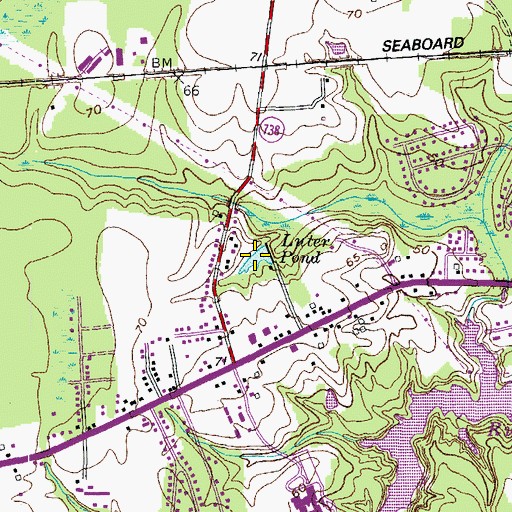 Topographic Map of Luter Pond, VA