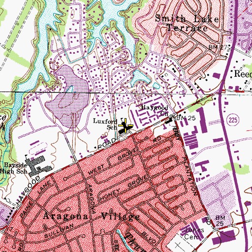 Topographic Map of Luxford Elementary School, VA