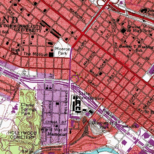 Topographic Map of Madison School, VA