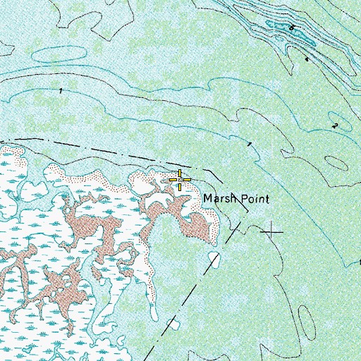 Topographic Map of Marsh Point, VA