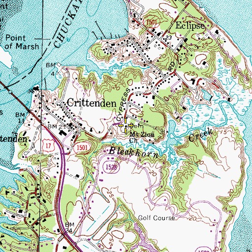 Topographic Map of Mount Zion Church, VA