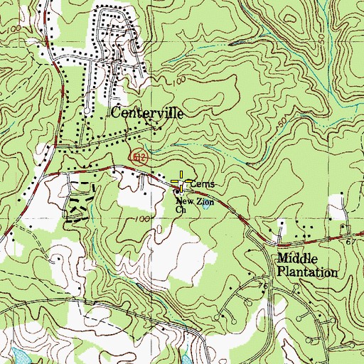 Topographic Map of New Zion Church, VA