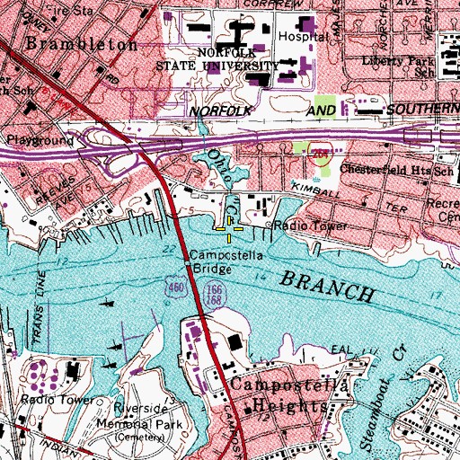 Topographic Map of Ohio Creek, VA