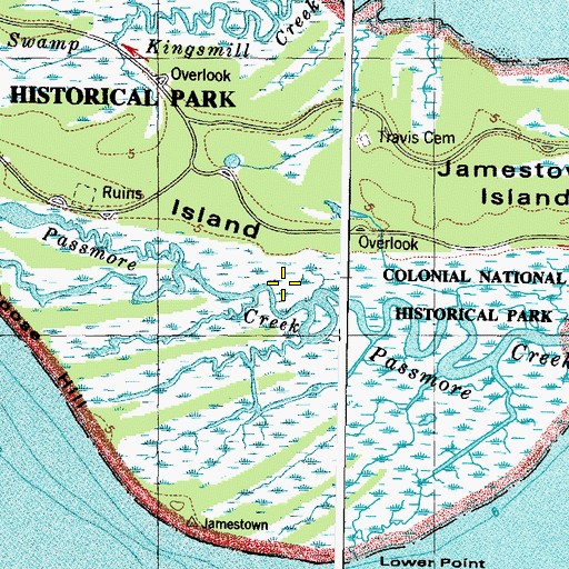 Topographic Map of Passmore Creek, VA