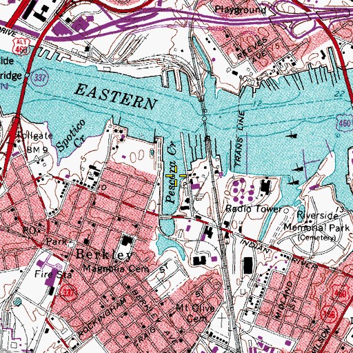 Topographic Map of Pescara Creek, VA