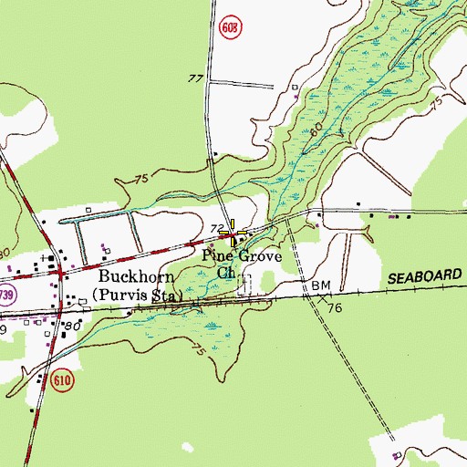 Topographic Map of Pine Grove Church, VA