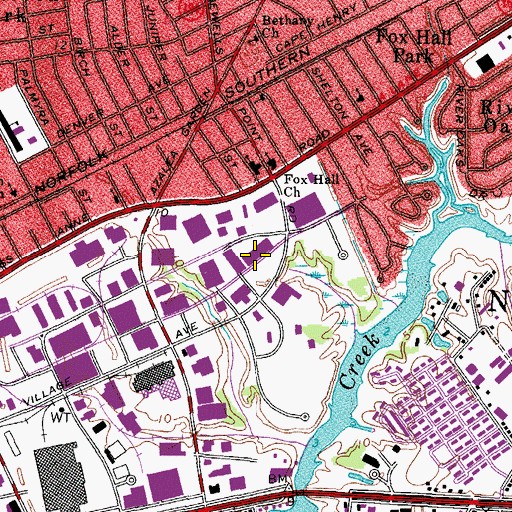 Topographic Map of Pineridge School, VA