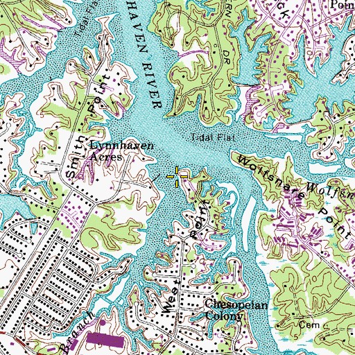 Topographic Map of Pinetree Branch, VA