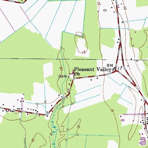 Topographic Map of Pleasant Valley Church, VA