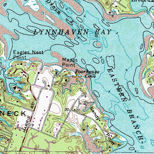 Topographic Map of Poorhouse Cove, VA